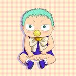  artist_request baby baby_be'el beelzebub_(manga) gash_bell green_hair konjiki_no_gash!! male_focus pacifier parody penis solo 