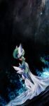  blue_hair gardevoir gen_3_pokemon green_hair kneeling no_humans pokemon pokemon_(creature) shiny_pokemon wd_sakuya 