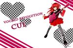  cul instrument red_eyes red_hair thighhighs vocaloid 