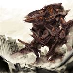  armored_core armored_core_4 artist_request building destruction from_software machine mecha robot sakaki_(noi-gren) supplice 