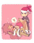  abarai_renji blanket bleach bleach:_zanpakutou_ibun_hen frog lowres red_hair sleeping souno_kazuki spirit tail zabimaru zanpakuto zanpakutou_(spirit) 