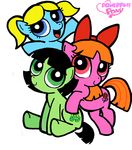  animalization blossom_(ppg) bubbles_(ppg) buttercup_(ppg) fusion my_little_pony my_little_pony_friendship_is_magic powerpuff_girls powerpuff_girls_z sukaponta 