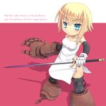  blonde_hair blue_eyes breasts english meow_(nekodenki) original shadow short_hair small_breasts solo standing sword thick_thighs thighs torn_clothes weapon 