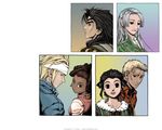  blonde_hair couple dark_skin dreadlocks eyepatch gensou_suikoden hairlocs suikoden 