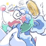  2018 nettsuu nintendo open_mouth pok&eacute;mon pok&eacute;mon_(species) primarina simple_background solo video_games 