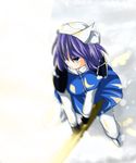  advent_cirno bad_id bad_pixiv_id blue_eyes blue_hair final_fantasy final_fantasy_vii letty_whiterock motion_blur solo sword touhou tyourou_god weapon zack_fair 