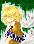  absurdres artist_name blonde_hair closed_eyes english from_side highres md5_mismatch mizuhashi_parsee pointy_ears profile resized short_hair solo suikasen touhou upper_body upscaled 