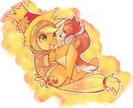 blonde_hair canine dog equine female feral freckles friendship_is_magic green_eyes hair holding horse mammal my_little_pony pony scarecrow scarecrow_(oz) simple_background suikuzu suirobo winona_(mlp) wizard_of_oz 