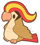  animated annoying_watermark avian beak bird blonde_hair blush brown brown_feathers cute hair melissa_caruso nintendo pidgeot pok&#233;mon red red_hair solo tail tan_belly video_games watermark wings yellow 