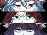  bad_id bad_pixiv_id bags_under_eyes close-up hong_meiling lowres mkz multiple_girls parody patchouli_knowledge persona persona_eyes remilia_scarlet touhou 