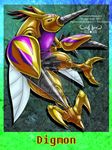  2010 beetle claws digimon digmon drill gold green_eyes male meghan_hupp purple solo wings 