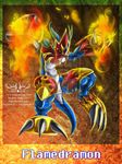  2010 armor blue claws digimon dragon fire flamedramon horn male meghan_hupp red_eyes scalie solo tail 