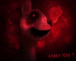 animated creepy english_text equine female friendship_is_magic grin hair horse imalou looking_at_viewer mammal monochrome my_little_pony nightmare_fuel pinkie_pie_(mlp) plain_background pony red_background red_eyes red_hair red_theme simple_background solo soul_devouring_eyes text warm_colors zalgo 