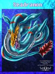  2010 blue blue_eyes digimon dragon fins male meghan_hupp open_mouth red scalie seadramon snake solo stripes teeth tongue 