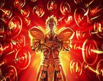  armor bad_id bad_pixiv_id blonde_hair crossed_arms earrings fate/stay_night fate_(series) gate_of_babylon gilgamesh jewelry male_focus qin red_eyes solo 