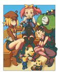  1girl aero blonde_hair capcom female megaman_legends_3 pink_hair pixiv_thumbnail resized rockman rockman_dash rockman_dash_3 roll_casket roll_caskett vinhnyu vishnyu 