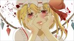  blonde_hair blood blush female flandre_scarlet mirai_nikki parody red_eyes touhou 