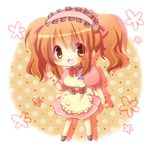  asahina_mikuru bad_id bad_pixiv_id brown_eyes brown_hair chibi long_hair okuo solo suzumiya_haruhi_no_yuuutsu twintails waitress 