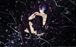  black_hair black_rock_shooter blue_eyes cilou thighhighs twintails 