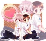  bad_id bad_pixiv_id brown_eyes ikari_shinji male_focus momomiya_mion multiple_boys nagisa_kaworu neon_genesis_evangelion school_uniform white_hair 