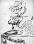  anthrofied boots collar ear_piercing earring elbow_gloves equine eyewear female friendship_is_magic glasses gloves horse king-cheetah latex mammal mayor_mare_(mlp) my_little_pony piercing pony rubber solo whip 