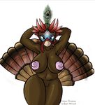  avian beak big_breasts bird breasts feathers female holidays huge_breasts nipples nude pose pussy solo thanksgiving trancua turkey 