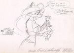  breasts canine eric_schwartz female fox hair macro male mammal micro sheila_vixen size_difference sketch tail 