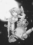  :d bad_id bad_pixiv_id floating food galaxy greyscale maschinen_krieger mechanical_arm monochrome open_mouth original pizza pizza_box pizza_delivery power_armor power_suit robot safs_space_type_fireball science_fiction smile solo space spacesuit star star_(sky) sun tarou2 zero_gravity 
