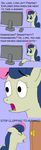  bonbon_(mlp) comic computer computer_mouse door doorknob equine female feral friendship_is_magic hair horrified horse lyra_(mlp) mammal masturbation monitor mouse my_little_pony pony pornography rodent shower 