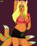  female fox herm intersex lylah mammal solo teasing undressing 