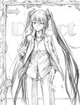  bad_id bad_pixiv_id cigarette formal graphite_(medium) greyscale hatsune_miku kuyama516 long_hair monochrome pant_suit pants shirt solo suit traditional_media twintails vocaloid 