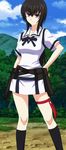  absurdres black_hair female girl highres maji_de_watashi_ni_koi_shinasai! maji_de_watashi_ni_koi_shinasai!_s matsunaga_tsubame miniskirt school_uniform short_skirt skirt smile solo standing 