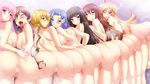  6+girls 7girls ass black_hair blonde_hair blue_eyes blue_hair blush breasts brown_hair censored game_cg green_eyes harem long_hair multiple_girls nude oppai_gakuen_marchingband-bu!_?hatsujyohamedori_katsudounisshi? oppai_gakuen_marchingband-bu!_ï½žhatsujyohamedori_katsudounisshiï½ž pink_hair purple_eyes pussy red_eyes sex short_hair take_your_pick 