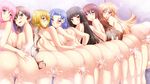  6+girls 7girls ass black_hair blonde_hair blue_eyes blue_hair blush breasts brown_hair censored cum game_cg green_eyes harem long_hair multiple_girls nude oppai_gakuen_marchingband-bu!_?hatsujyohamedori_katsudounisshi? oppai_gakuen_marchingband-bu!_ï½žhatsujyohamedori_katsudounisshiï½ž pink_hair purple_eyes pussy red_eyes short_hair take_your_pick 