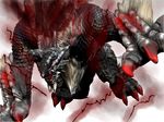  3d capcom horns jinouga jinouga_subspecies monster monster_hunter monster_hunter_3_g no_humans scales stygian_zinogre wold 