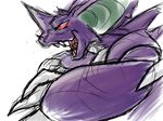  nidoking nintendo no_humans pokemon pokemon_(creature) simple_background sketch 