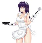  apron bad_id blue_hair gloves hyuuga_hinata naked_apron naruto sakuama sakuama_chuu white_eyes 