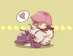  animal_ears bird chibi face heart highres hug mystia_lorelei pink_hair shiba_itsuki short_hair solo touhou 