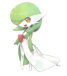  fuchsia gardevoir gen_3_pokemon green_hair no_humans pokemon pokemon_(creature) smile solo white_skin 