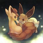  eevee evolutionary_stone fire_stone fuchsia gen_1_pokemon no_humans pokemon pokemon_(creature) vulpix 