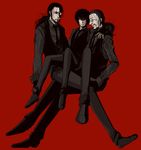  age_regression bad_id bad_pixiv_id banned_artist black_hair cigarette closed_eyes hellsing hellsing:_the_dawn hill_(artist) male_focus multiple_boys multiple_persona necktie ponytail red_eyes smile time_paradox walter_c_dornez younger 
