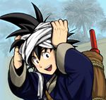  alternate_costume artist_request baggy_clothes bandages dragon_ball dragon_ball_(classic) male_focus nyoibo solo son_gokuu 