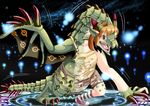  clothing dragon dress edmol female horn human mammal monster_hunter rathian scalie shorts solo tail torn_clothing transformation video_games wings wyvern 