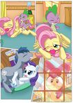  applebloom_(mlp) ball_gag bbmbbf blue_eyes blue_hair blush bow comic cub cute cutie_mark cutie_mark_crusaders_(mlp) dragon equine female feral fluttershy_(mlp) friendship_is_magic gag green_eyes grey_body hair horn horse interspecies long_hair male mammal my_little_pony palcomix pegasus penis pink_hair pony purple_body purple_hair rarity_(mlp) red_hair scalie sex short_hair spike_(mlp) spines straight unicorn white_body wings yellow_body young 