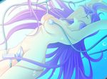  artist_request breasts character_request closed_eyes game_cg inka_gakuen_taisen long_hair medium_breasts nude purple_hair solo submerged test_tube underwater 