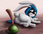  bunny_raven butt cartoon female hindpaw hood lagomorph mammal mcdutt pawpads paws pink_nose plunger pussy rabbit raven_(teen_titans) solo tail teen_titans whiskers 