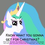  anal christmas english_text equine female feral friendship_is_magic gift holidays horse imminent_rape mammal my_little_pony pony princess princess_celestia_(mlp) royalty solo text xmas 