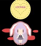  animal_ears bunny_ears chibi long_hair purple_hair reisen_udongein_inaba solo takanashi_hiyori touhou 