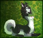  blue_eyes breasts canine dog female husky looking_at_viewer necklace nude solo tatious taur 