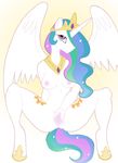  anthrofied breasts crown cutie_mark equine female friendship_is_magic horn jewelry mammal my_little_pony nipples nude plain_background pose presenting presenting_pussy princess princess_celestia_(mlp) pussy royalty solo spread_legs spread_pussy spreading white_background winged_unicorn wings 